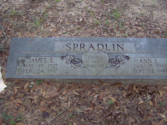 Headstone for Spradlin, James E.